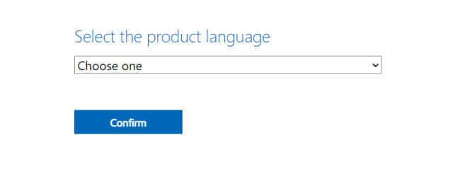 Chọn ngôn ngữ cho phiên bản Windows