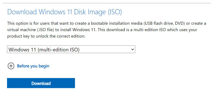 Download Windows 11 Disk Image (ISO)