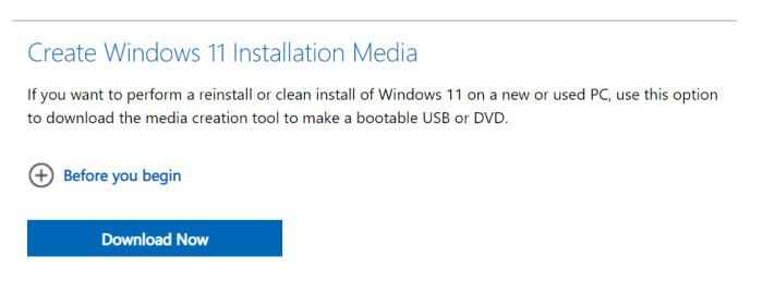 Tải file ISO Windows 11 bản chính thức bằng phần mềm Media Creation Tool